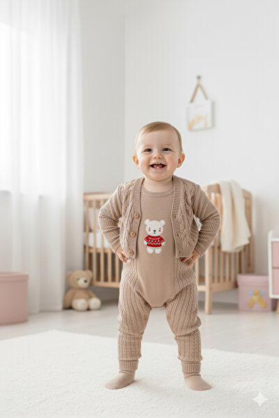 cskticaret Mother Baby Boys 3-6-9-12 Months Happy Sweater Sheep Wool Knitted ...