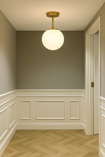 VENON Güney Mini Modern Salon - Mutfak - Yatak Odası Glop Camlı Tekli Tavan P...