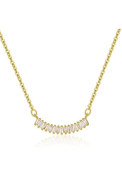 huitich قلادة مكعبة ذهبية اللون