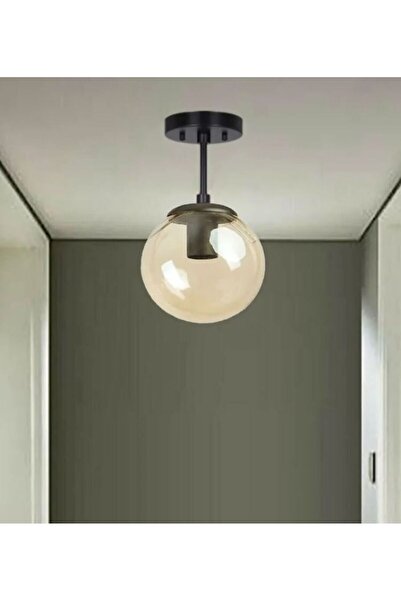 VENON Güney Mini Modern Salon - Mutfak - Yatak Odası Glop Camlı Tekli Tavan Plofonyer Avize