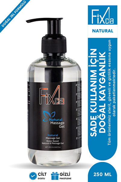 FixCla Natural Kayganlaştırıcı Jel 250 ml – Su Bazlı, Parfümsüz, Anal ve Vaji...