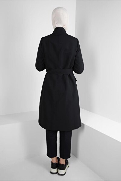 Alvina Kemerli Yakası Büzgülü Bantlı Trençkot 10772