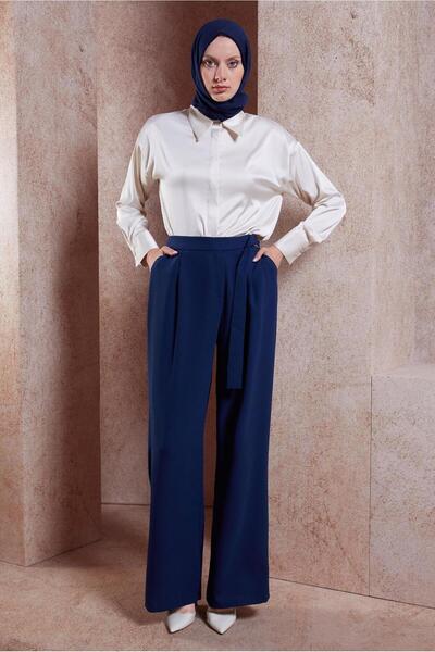 Alvina GENİŞ PAÇA KREP PANTOLON 70602