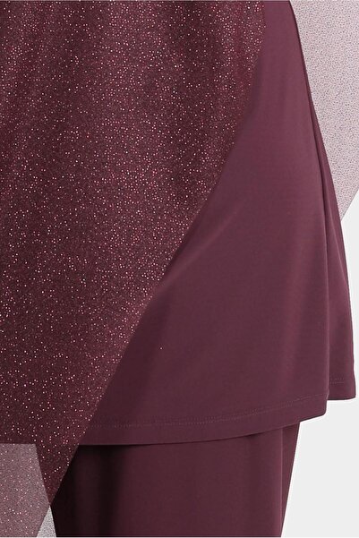 Alvina SİMLİ TÜLLÜ ABİYE İKİLİ PANT. TAKIM 50239