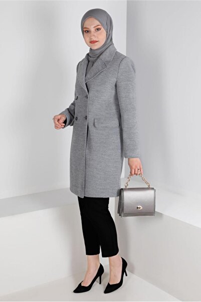 Alvina Buttoned and Pocketed Coat 90381-2