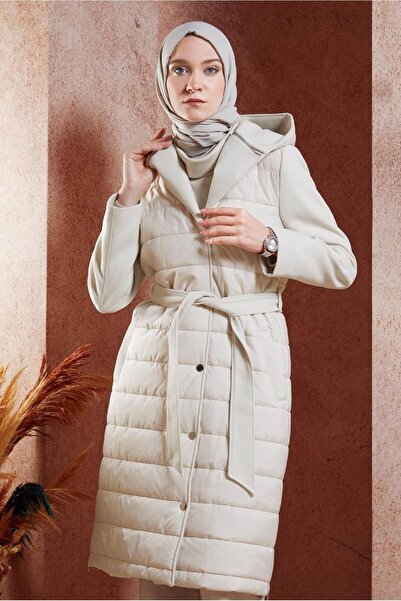 Alvina Капюшонний та поясний пальто 90509