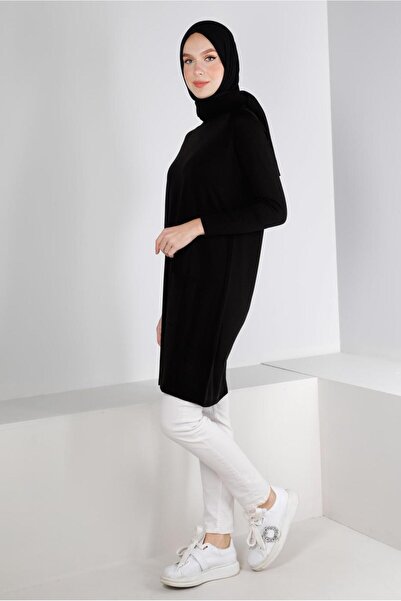 Alvina Tunica de tricotaj cu gat - Nasturi, Model 43113