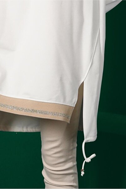 Alvina 43309 Model Ribbed Lace-Up Tracksuit Tunik