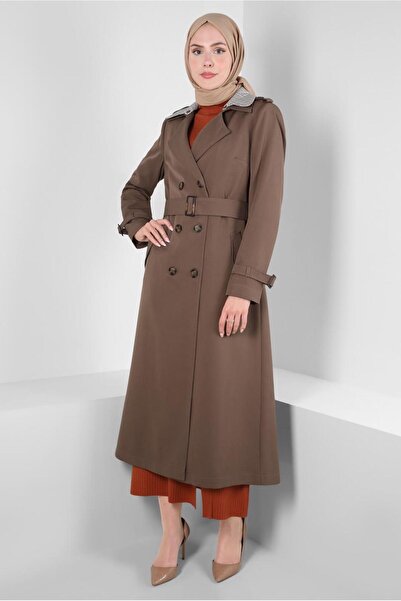 Alvina KRUVAZE YAKA KEMERLİ TRENÇKOT 10826
