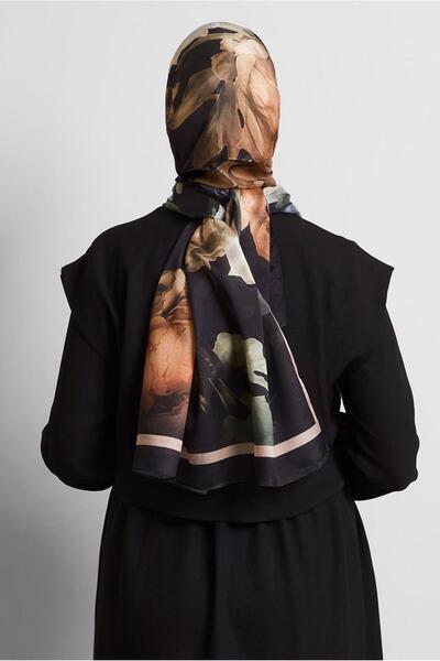 Alvina Flower Patterned Voile Shal 8575