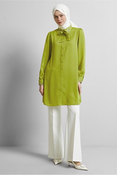 Alvina TAŞ DETAYLI SATEN TUNİK 45323