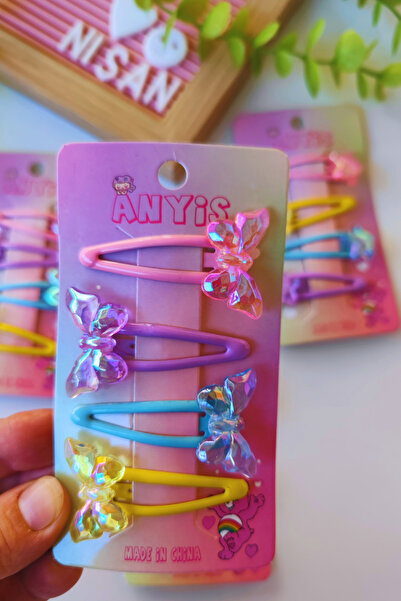 Nisankids Σετ πόρπες 4 τεμαχίων σε χρώμα ολόγραμμα