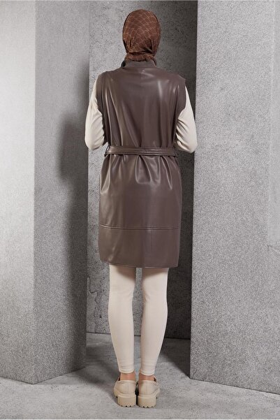 Alvina Sunny Leather Vest with Birds 45239