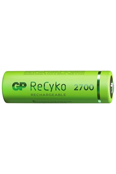 GP Batteries Recyko 2700 Aa Kalem Ni-mh Şarjlı Pil, 1.2 Volt, 4'lü Kart