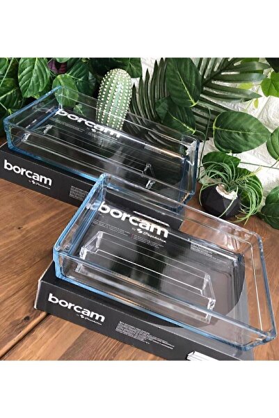 Paşabahçe İkili Borcam Dikdörtgen Borcam 4350 Cc-2500 Cc Fırın Tepsisi Orjin. Kutuludur