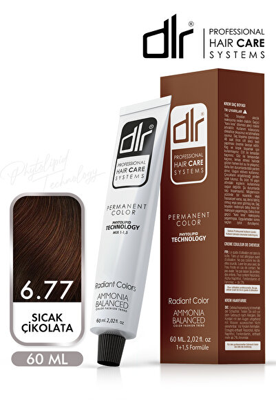 DLR Color Saç Boyası 60ml 6.77 Sıcak Çikolata - Profesyonel Kuaför Kalitesind...