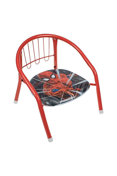 ELITECOMMERCEMARKET Scaun metalic roșu pentru copii, cu model SpiderMan, 36x35x36 cm