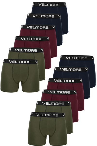 VELMORE Men's Boxer 12-Piece Premium Box Cotton Lycra (Size S - 5XL)