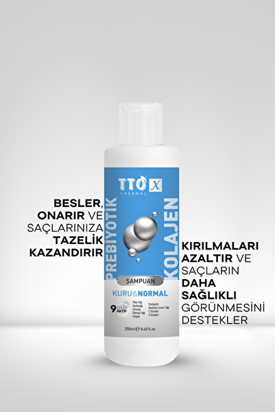 TTO -x Prebiyotik & Kolajen Kuru Ve Normal Saçlar Şampuan 250ml (glycerin,maltodextrin,triethanolamin