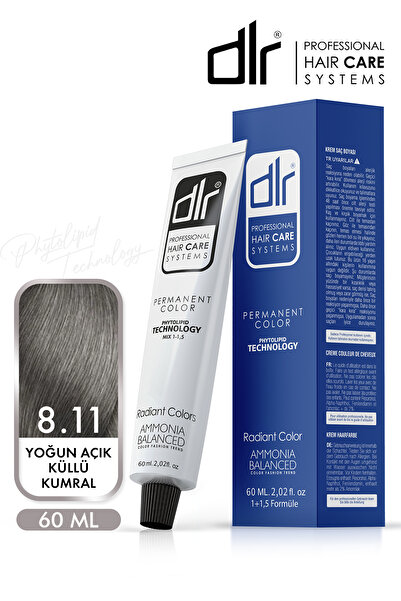 DLR Color Saç Boyası 60ml 8.11 Yoğun Açık Küllü Kumral-profesyonel Kuaför Kal...
