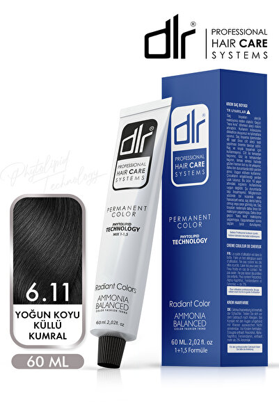 DLR Color Saç Boyası 60ml 6.11 Yoğun Koyu Küllü Kumral-profesyonel Kuaför Kal...