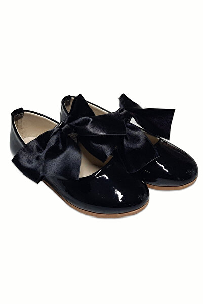 welissa Girl's Black Bow Ballerina Shoes