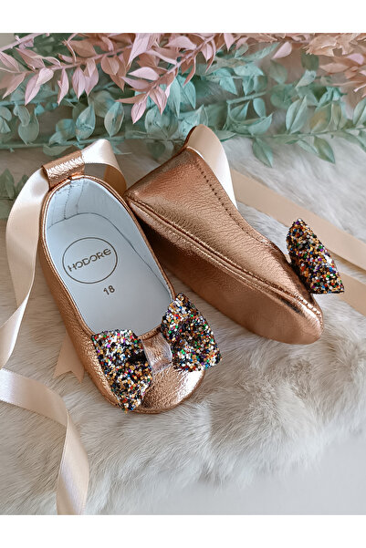 Hodore Perla Rose Genuine Leather Baby Ballet Shoes