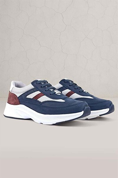 Rakerplus Genuine Leather Anatomical Navy Blue Claret Red Laced Lightweight C...