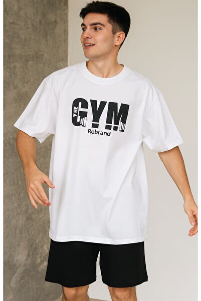 REBRAND Crew Neck Printed Sports T-Shirt Unisex Oversize