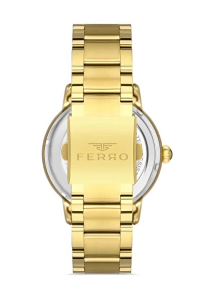 FERRO Yellow Steel Cord Men's Wristwatch F31301A-B 3Atm Water Resistant 2 Year Warranty Giftpacked