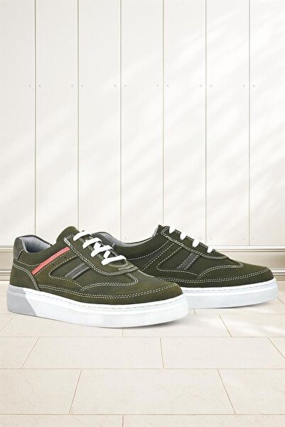 Rakerplus Pantofi de școală sport zilnic pentru copii din piele naturală verd...