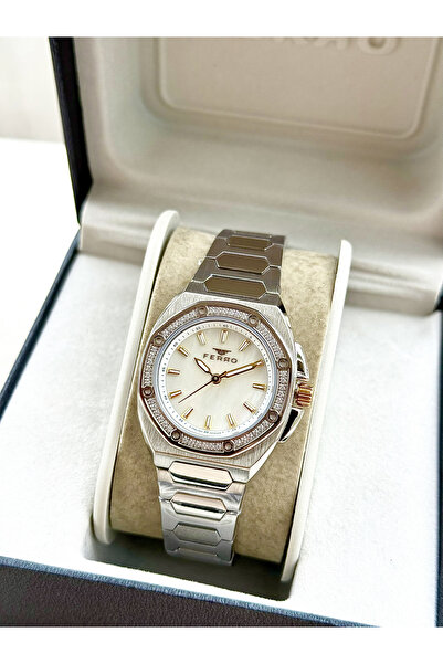 FERRO Silver Steel Band Women Wristwatch Fl43026A-A 3Atm Water Resistant Warranty 2 Years Giftpacked