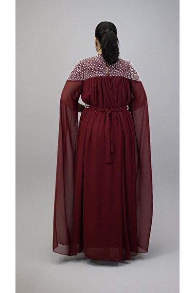 CAREZZA Magnolia - İnci Taşlı Pelerin Kol Abiye