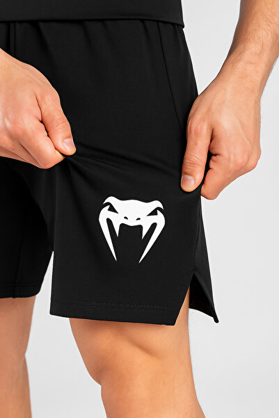 Stylovi UFC x Venum Premium Antrenman Şortu Özel Kumaş Erkek Spor Cepli Fitness Siyah MMA