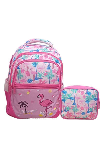 KY Set de genți ortopedice pentru fete, școală primară, roz Flamingo, 2 piese...