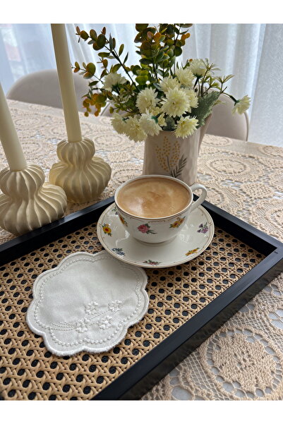 ToffyStore 6'lı Kokteyl Sunum Peçetesi - Çiçek Desen