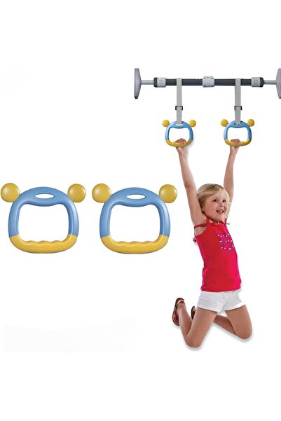 fulina Gymnastic Rings, Kids Pull Up Ring Support 400KG, Portable Adjustable Exercise Gymnastic Hanging Rin
