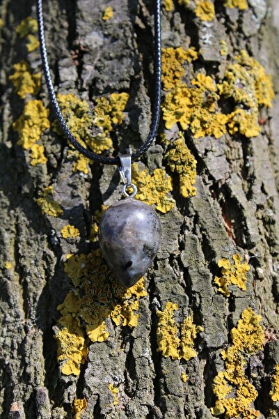 Paganca Obsidyen Tamburlu Doğal Taş Spiritüel Enerji Kolye