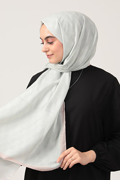 ipekistanbul Pamuk İpek Şal - Dama Desen - Ekru Pudra