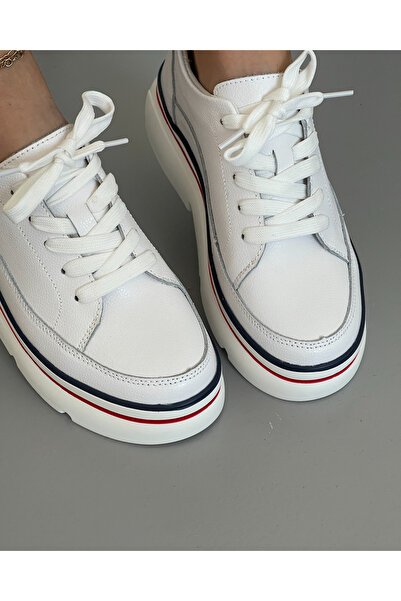 starlike White genuine leather casual shoes AW349