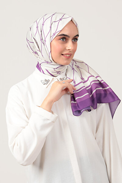 ipekistanbul Şal din mătase din bumbac - Model ondulat - Albastru marin