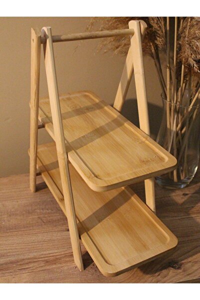 Paganca 2-Tier Bamboo - Multi-Purpose Stand Presentation Organizer