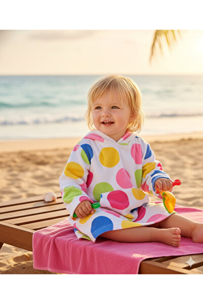 iplay 6-12 Months, One Size, Organic Velvet Sea Hooded Towel Hoddie