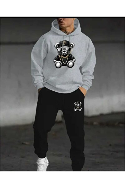 ORVIO Group Men's Cotton Tracksuit - Panda