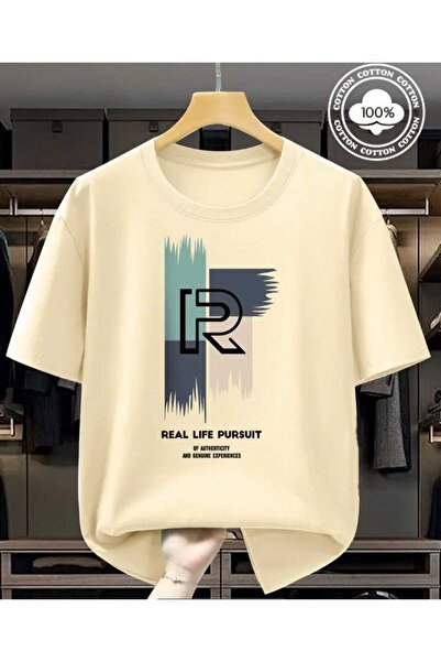 Ron8 تي شيرت رجالي قطني مطبوع - تصميم عصري [R]