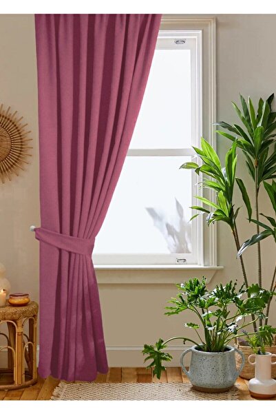 home color home Κουρτίνα σκηνικού με βελούδινη υφή Dusty Rose Honeycomb Απλό ραμμένο έξτρα κορδόνι πρώτης κατηγορίας