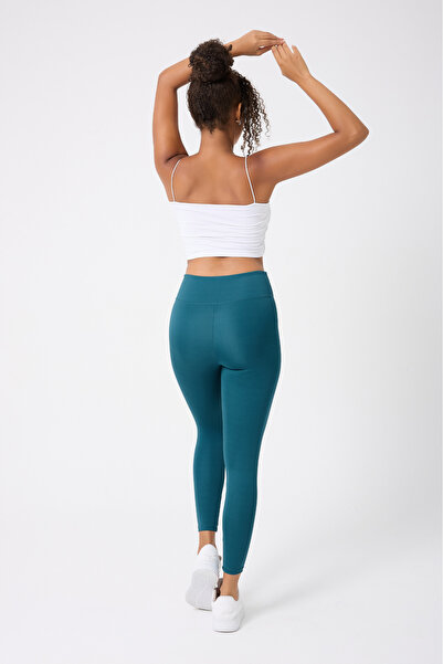 Myluvi Women's High Waist Gathering Effect Sports and Casual Leggings Oil