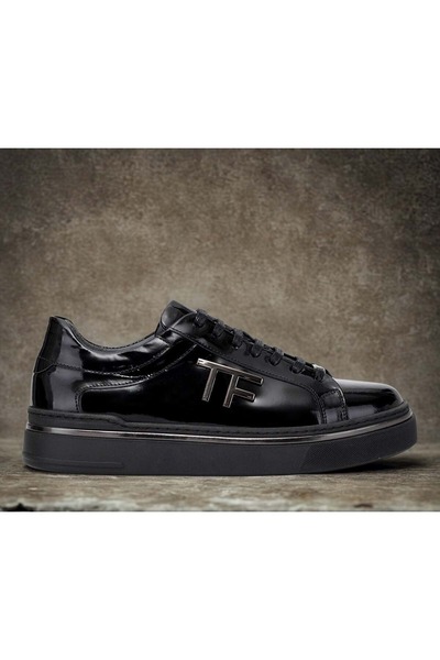 LUCIANO BELLINI Ανδρικά casual δερμάτινα λουστρίνια παπούτσια C26908 Munich - Μαύρα - 42