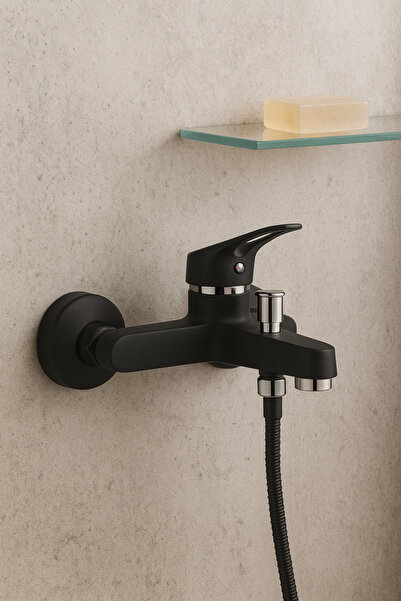 Saymir Siyah Mix Banyo Bataryası Sıcak Soğuk Girişli 40'lık Kartuşlu - 2 Yıl ...