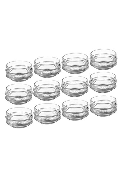 unbranded Set of 12 Glass Bowls with Legs for Nuts, Desserts, and Multipurpose Use - Capacity 215 ml